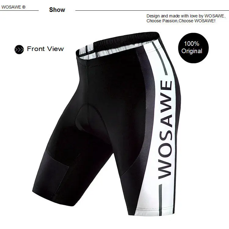 WOSAWE черный, белый цвет Череп Велоспорт 4D гель мягкий шорты для женщин трикотаж длинным комплект для мужчин велосипед велосипедный СПО