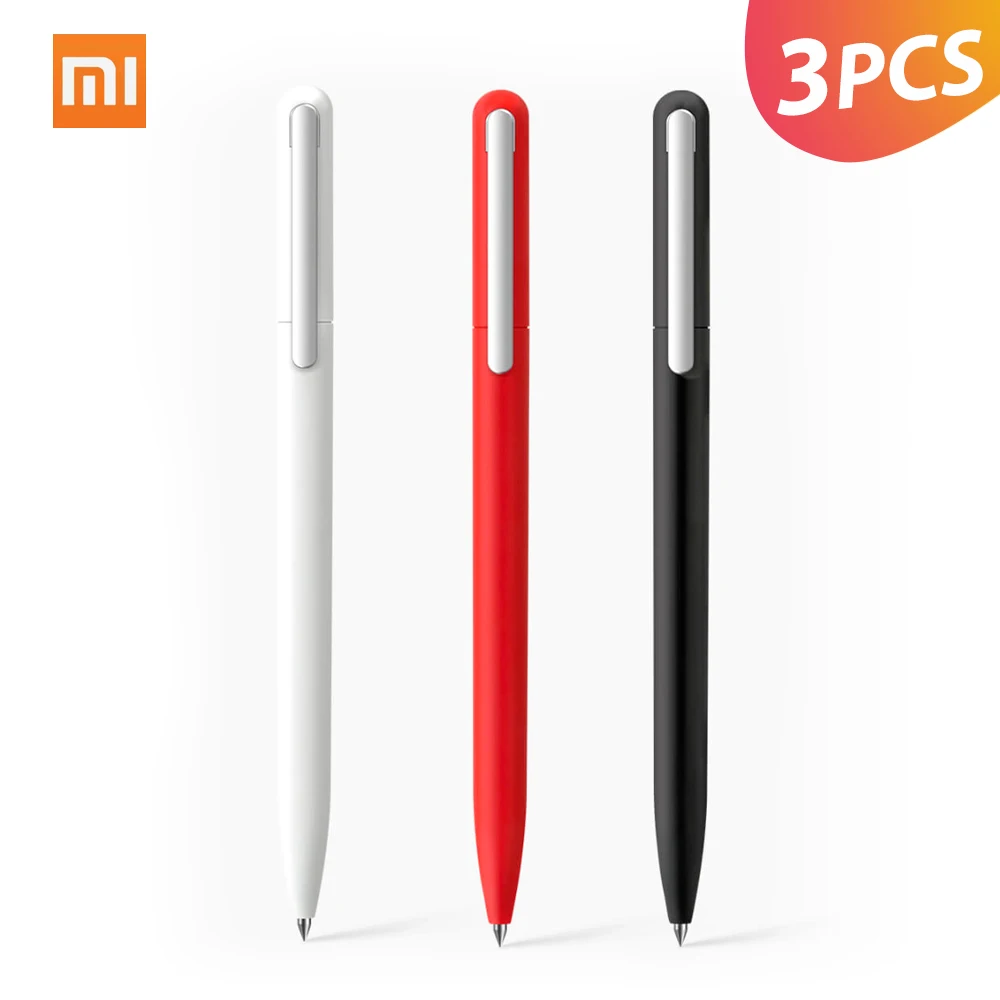

Original Xiaomi Pen Pinluo Pen 3pcs Signing Pen 9.5mm 0.5 Ink Smooth Switzerland Black Refill MiKuni Japan Ink for Office