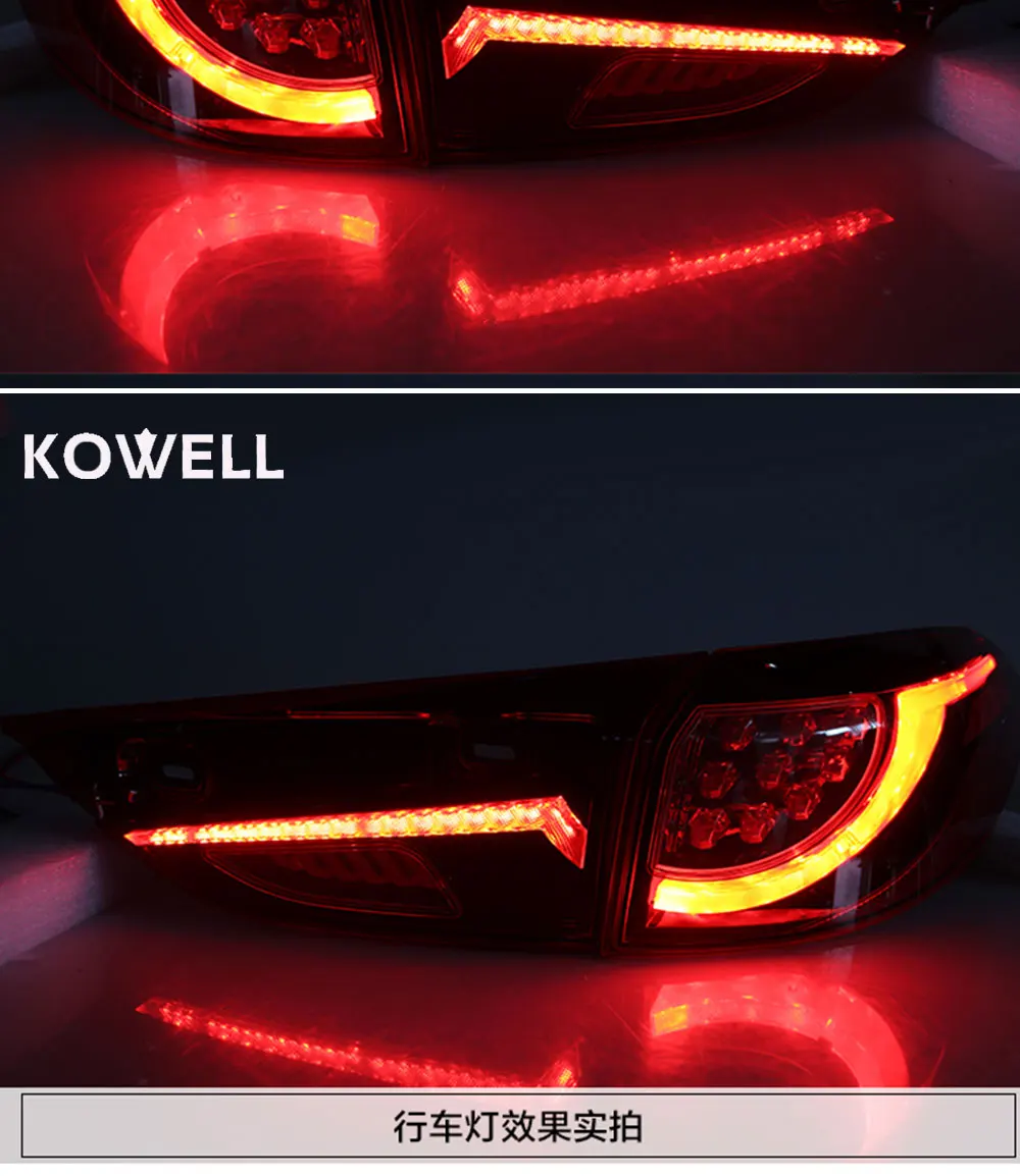 KOWELL автомобильный Стайлинг для Mazda CX-4- светодиодная сигнальная лампа задний фонарь светодиодный DRL+ тормоз+ Парк+ сигнальная стоп-лампа