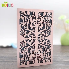 Inc30 розовое Роскошный дизайн пользовательского бумаги Свадебное приглашение изысканный лазерная резка свадебное приглашение