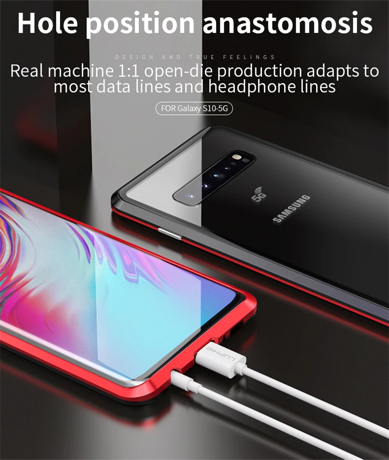 Front Glass Full 360 Case For Samsung Galaxy S9 S8 Plus S Note 9 8 Note8 Note9 S9Plus Magnetic Bumper Samsung S9Plus Case S8Plus