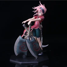 Figura Anime Naruto Uchiha Sasuke Haruno Sakura Combate AXE 23 CM PVC Action Figure Toy Model Collection Presente juguetes