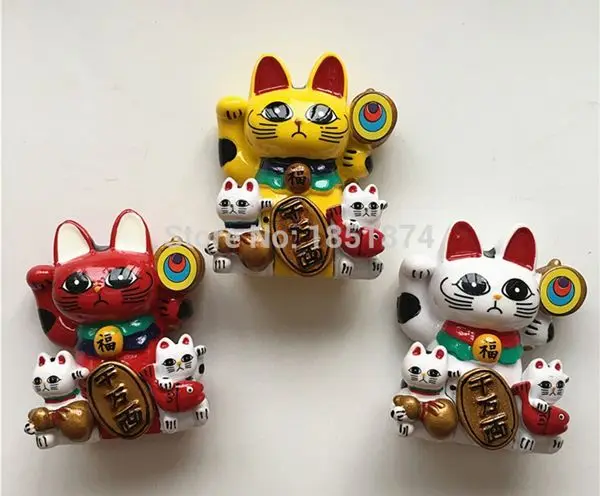 Гром ворота башня, башня, Lucky Cat, смола, 3D магниты на холодильник, Япония, сувениры для туристов, холодильник, магнитные наклейки, домашний декор - Цвет: 014