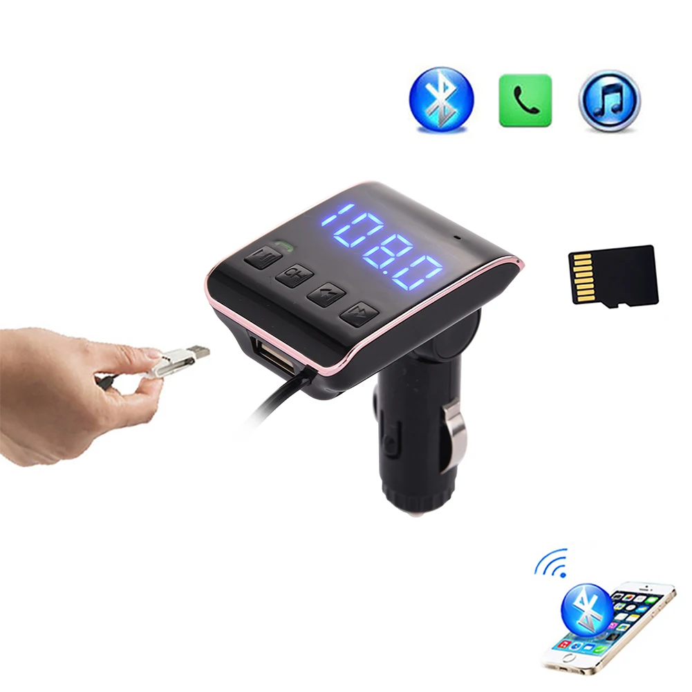 

Car Wireless FM Transmitter Bluetooth Handsfree With MIC Car Kit Car Audio MP3 Player 3.1A Quick Charging USB Car Charger
