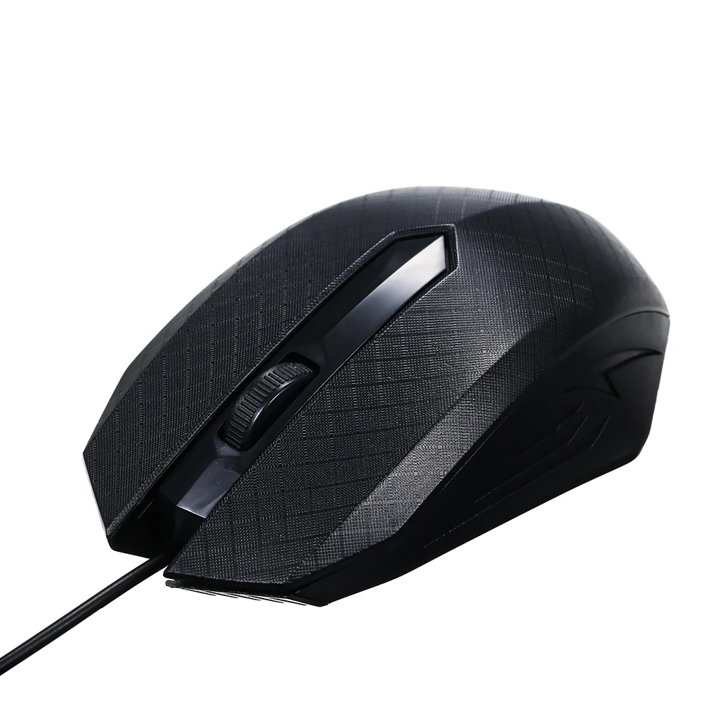 USB оптическая проводная мышь 1600 DPI с 3 кнопками и шнуром 1 м совместимая Windows 7/8/10/XP