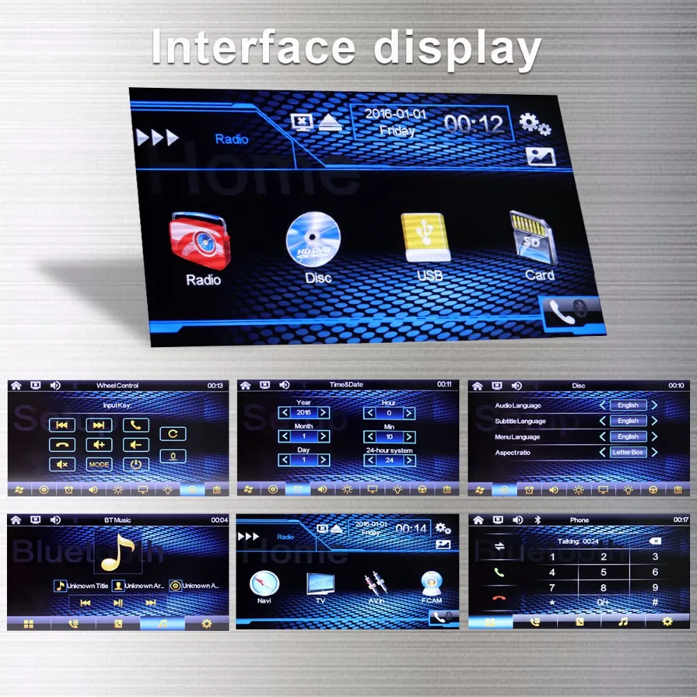 Flash Deal Car Radio 2 Din Car GPS Navigation Autoradio auto radios DVD Car Multimedia Player Subwoofer Touch Screen Rear view camera 16