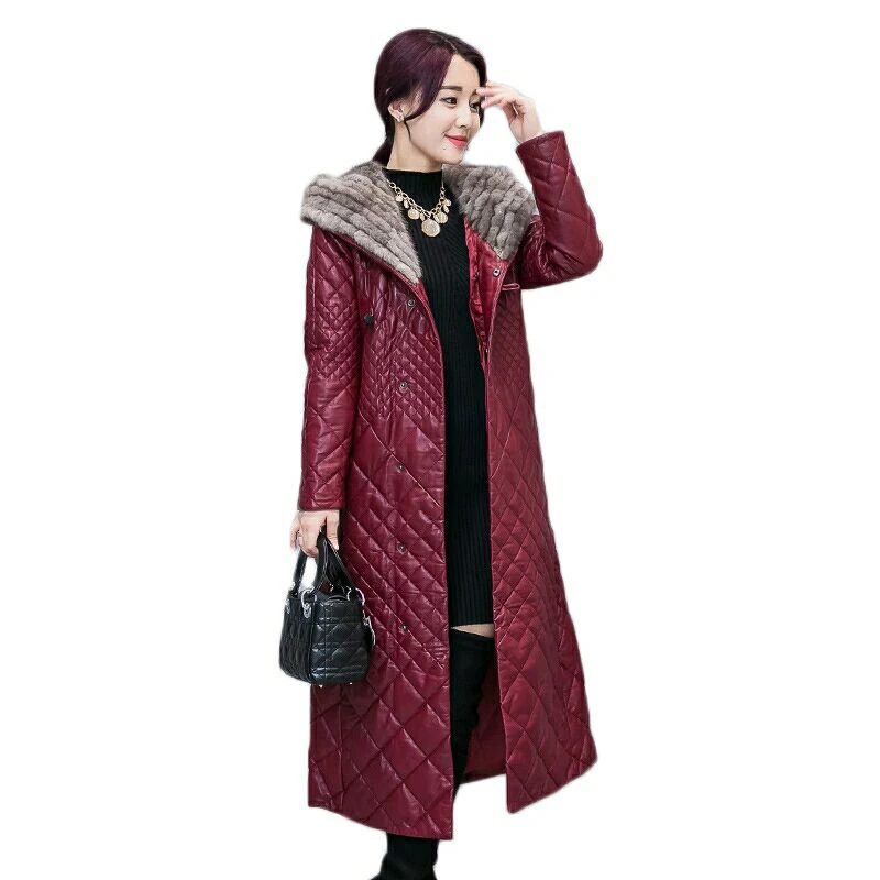 Plus size 5XL 2018 New Fashion Winter Warm Faux Sheepskin Coat Women's Down Leather Jacket Black Outerwear Winter Down Jackets Plus size 5XL 2018 New Fashion Winter Warm Faux Sheepskin Coat Women's Down Leather Jacket Black Outerwear Winter Down Jackets