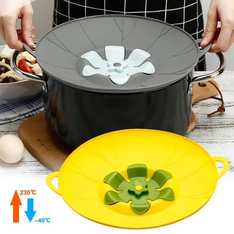 Silicone Lid Boil Over Spill Lid Stopper Pot /Pan Cover Cooking Pot