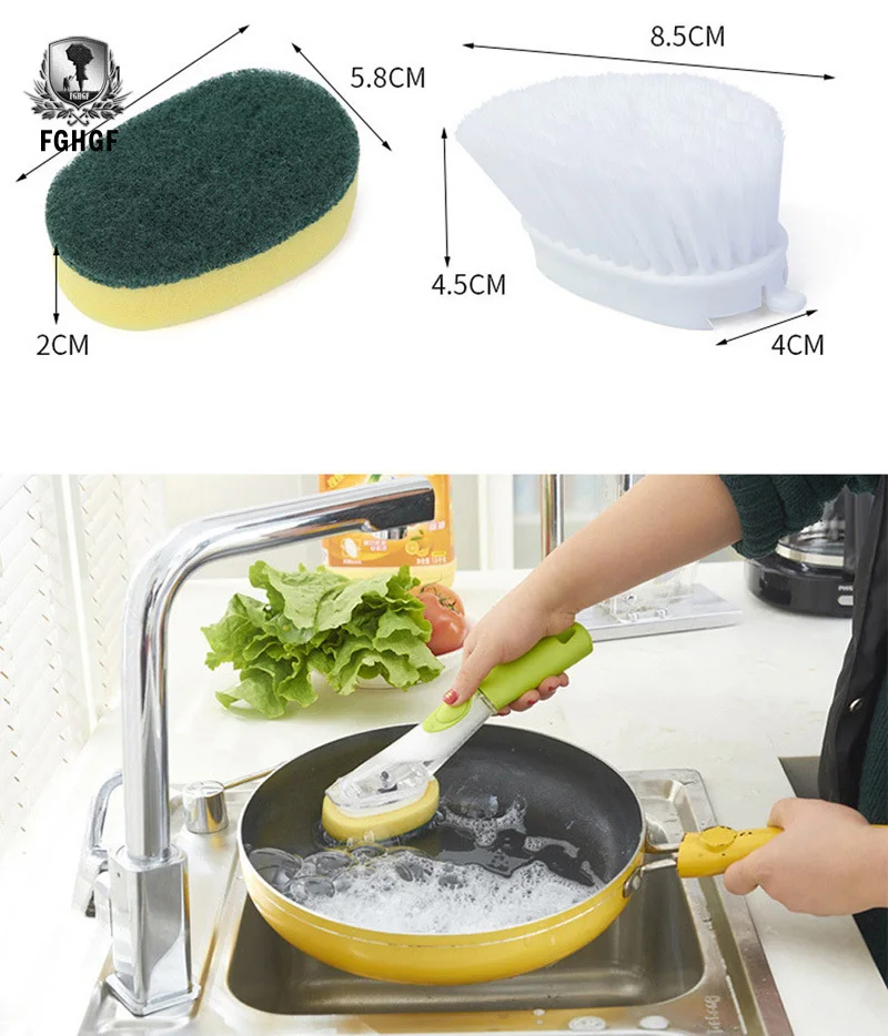 

Sale Hot Plate Magic Cleaning Brush Pot Pan Basin Wash Brushes Tool