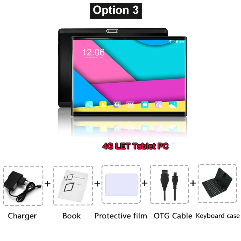 10-дюймовый планшетный ПК 10 core Android 8,0 Оперативная память 6 ГБ Встроенная память 64 Гб 1920*1200 ips изогнутого экрана 8MP камера 2,4/5G планшеты с модулем Wi-Fi+ подарок - Комплект: Комплект 3