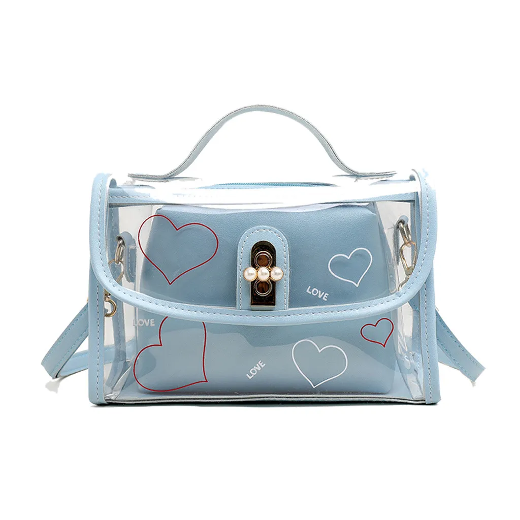 

Women's Fashion Transparent Small Square Bag Female Jelly Bag Wild Shoulder Bag High Quality Casual Female Bags bolsa feminina
