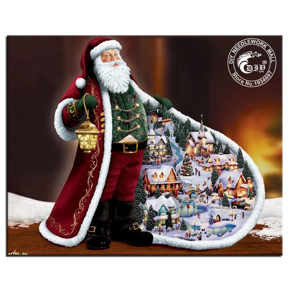 Needlework Diy Diamond Painting Kit 5D Diamond Embroidery Christmas