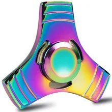 10 шт./партия, Спиннер-Спиннер с тремя листьями, цветной Спиннер, ручной Спиннер для облегчения синдрома СДВГ, игрушка из цинкового сплава с защитой от стресса