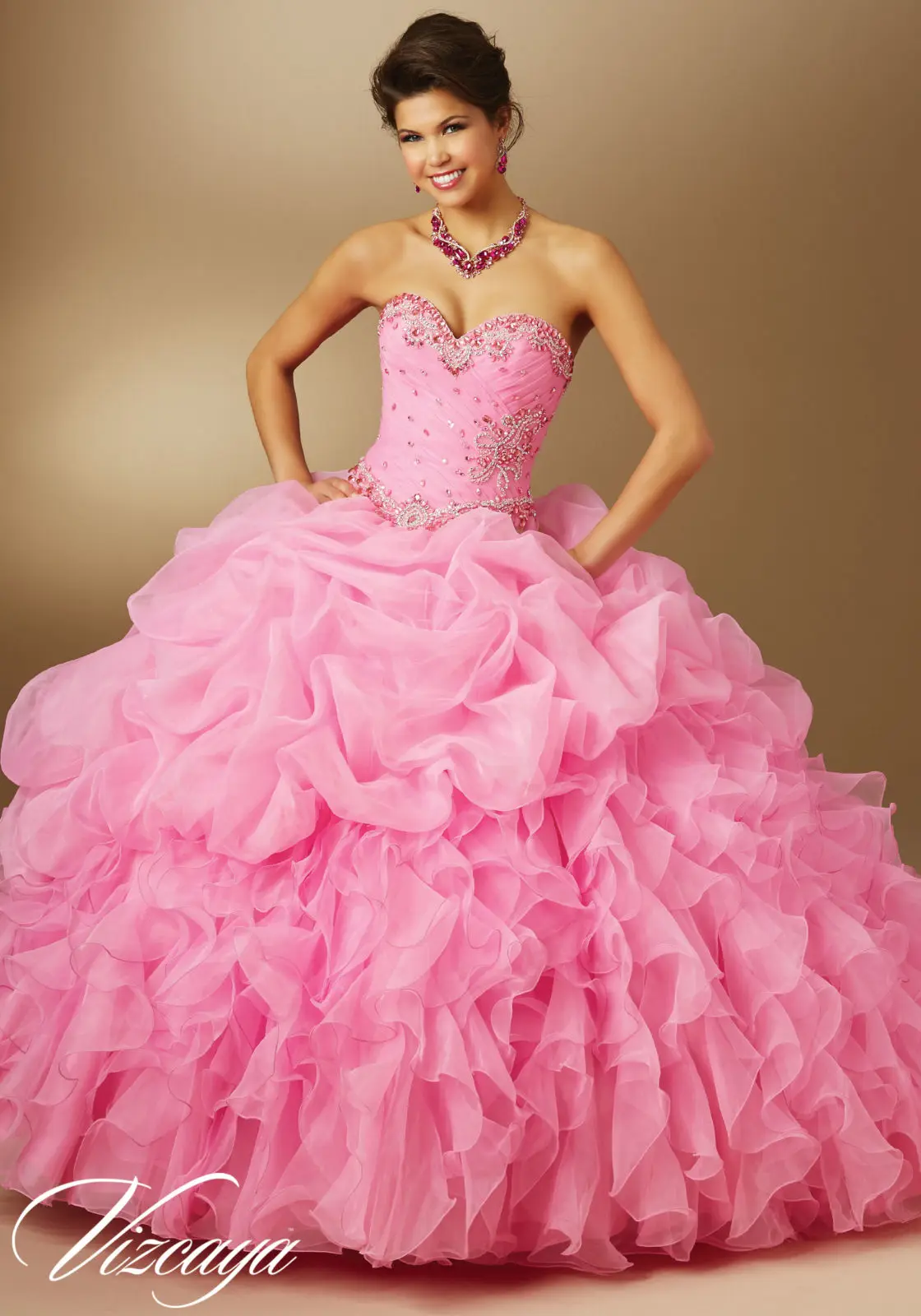 pink and purple quinceanera dresses