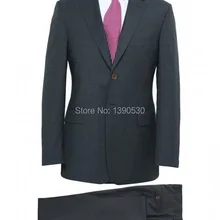 Шерсть, темно-серая полосатая рубашка с двумя пуговицами, два предмета(куртка+ черный), костюмы на заказ