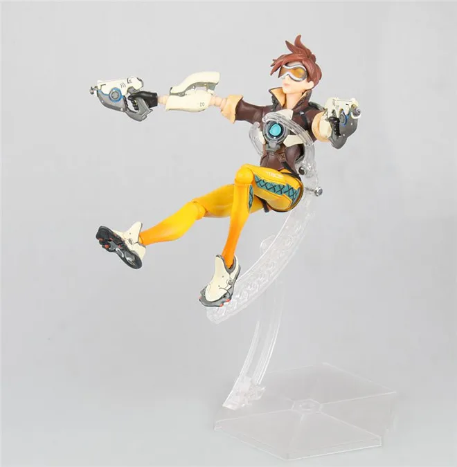 Action Figure Overwatch Ow gmae figura de ação figma 352 27cm personagem tracer comum modelo móvel boneca coleção brinquedos amigo presentes natal 12 9239491130_974623954