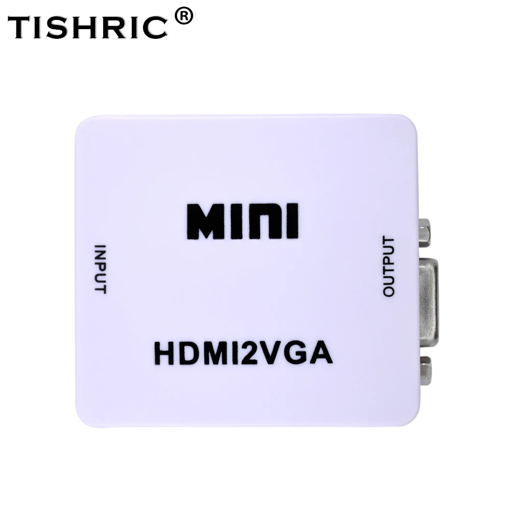 Tishric для HDMI2VGA конвертер коробка Full HD 1080P с аудио питанием Xboxx360 HDTV PC проектор мини