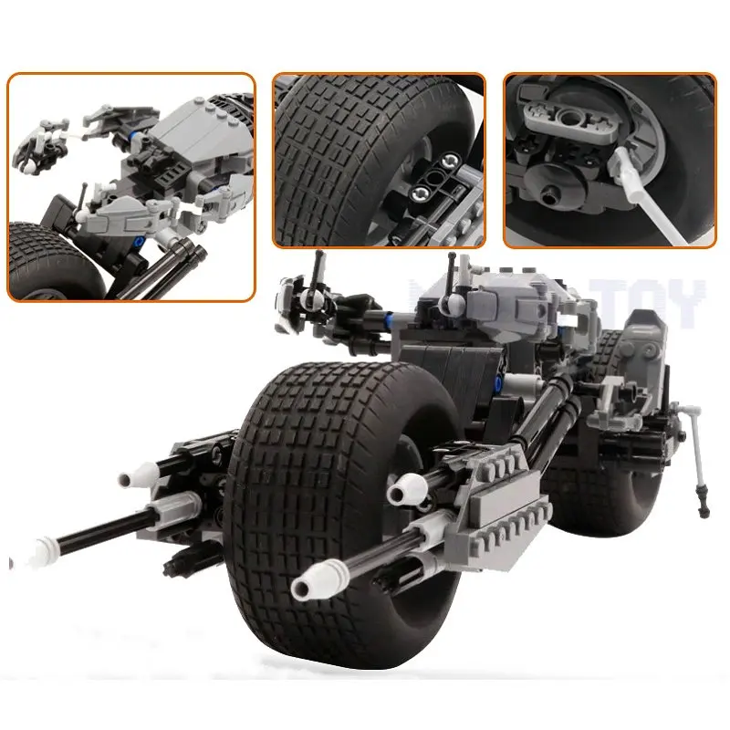 

The BatmanInlys Movie Motorcycle Blocks Set Compatible With LegoINGlys Technic Bricks Model Gifts Toys For Children Friends