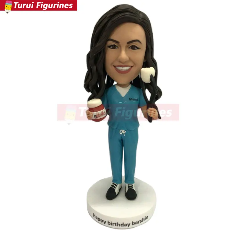 

Female Dentist Personalized Gift Custom Dentist Bobble Head Female Dentist Birthday Cake Topper Girlfriend Birthday Gift Dentist