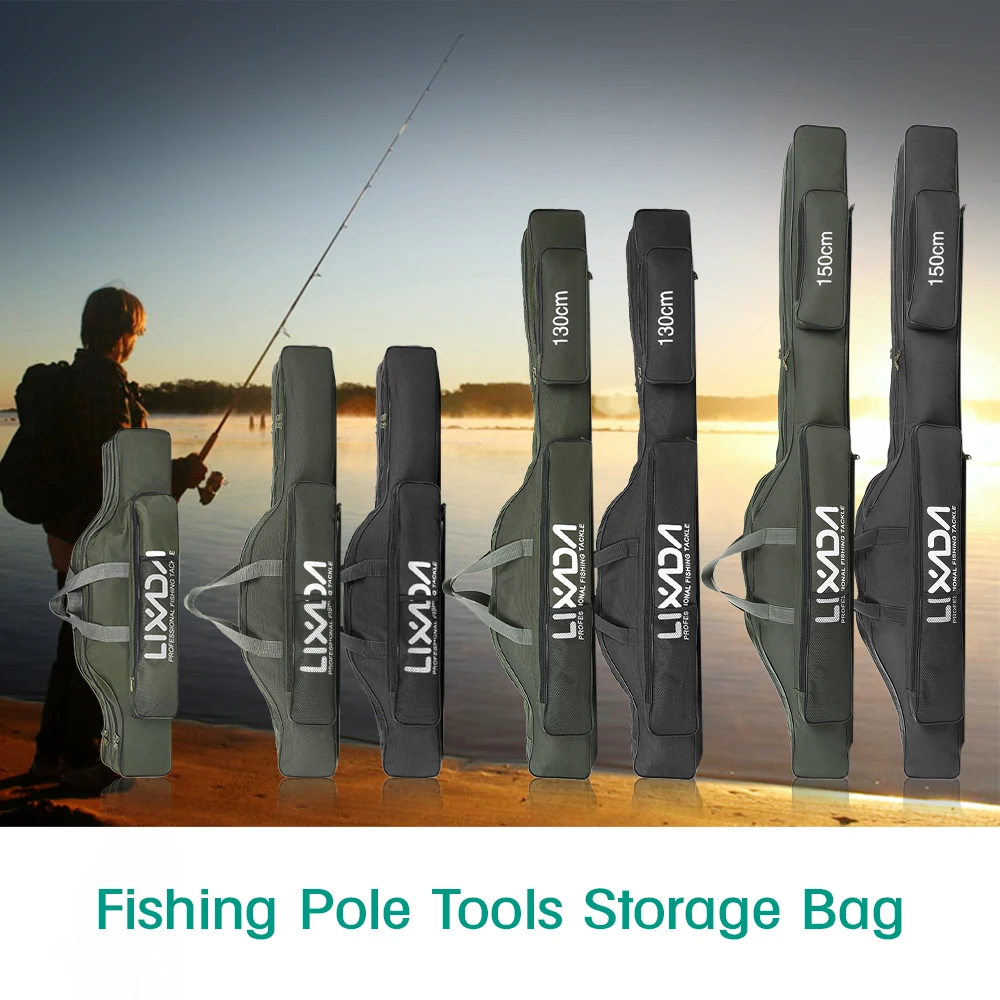 Lixada Portable Folding Fishing Rod Reel font b Bag b font Fishing Pole Gear font b