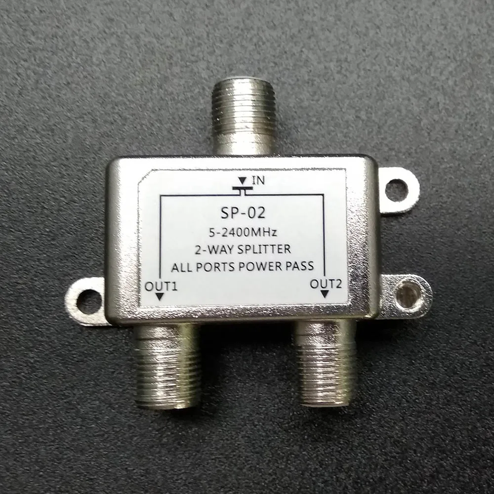 2 Ways TV Satellite Splitter 5-2500MHz Satellite TV Signal Receiver Designed Sat Coaxial Diplexer Combine for SATV/CATV satellite tv receiver tv splitter satellite tv switch