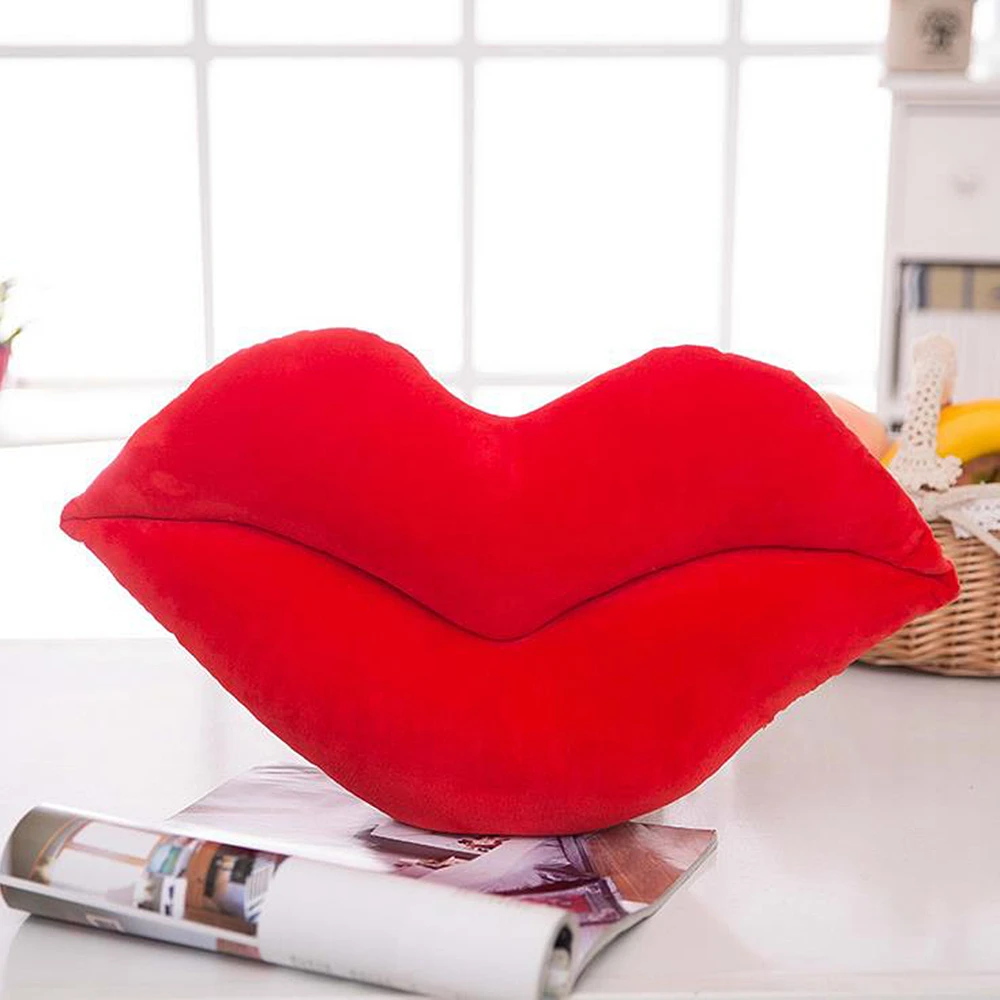Подушка плюшевая в виде губ с красными губами|pillow cushion|cushion pillowlarge cushion |
