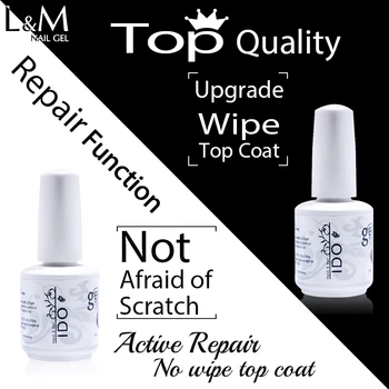 

12 Pcs acitvw repair non wipe top coat Set Free Shipping Soak Off Led Uv Nail Gel Polish Set Art Gels