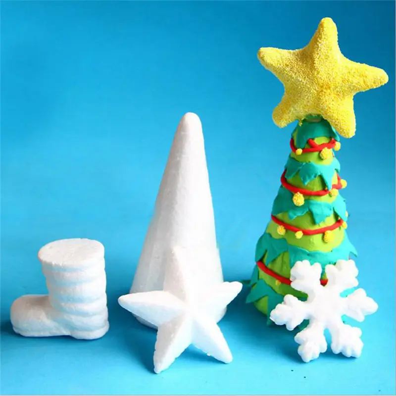 

2cm-15cm Modelling Polystyrene Styrofoam Foam Ball Creative DIY Material Pentagram/Boote/Snowflake/Apple/Egg