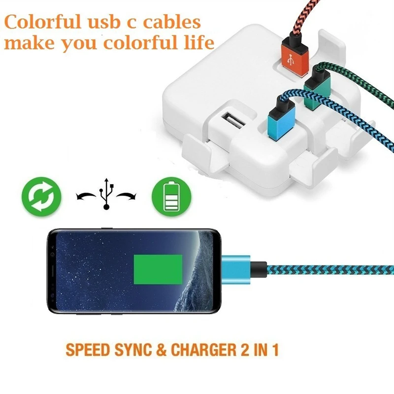 Кабели для мобильных телефонов 2 м 3 USB Тип C кабель быстрой зарядки шнур
