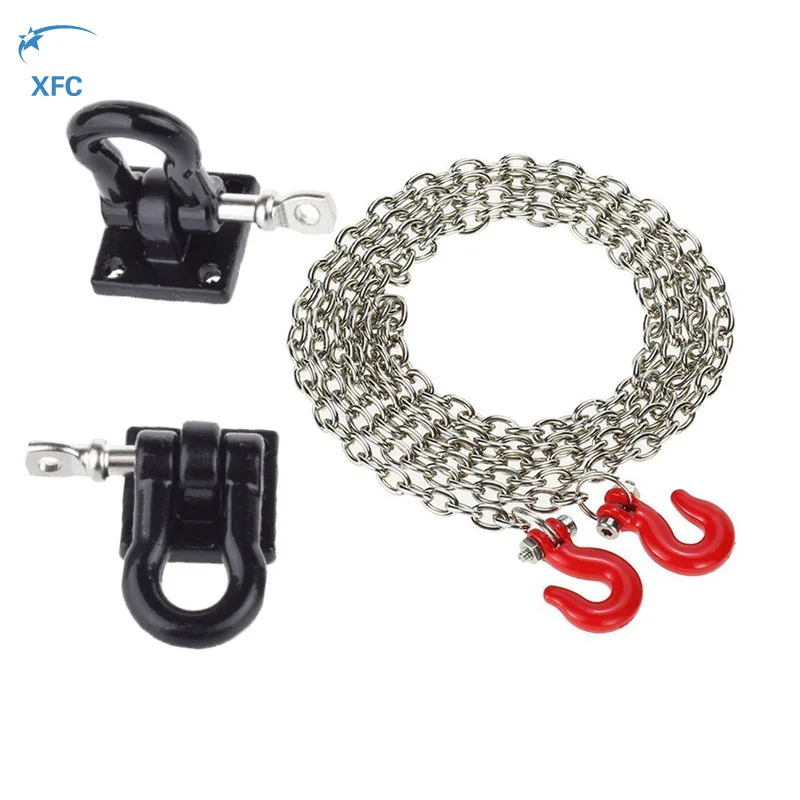 

RC Metal Tow Trailer Chain & Mount Hook for 1/10 D90 Axial SCX10 CC01 D110 RC Truck Car Accessory