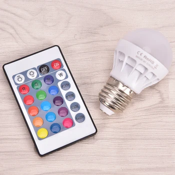 

LED Spotlight+24Keys IR AC85-265V E27 RGB LED 3W 16 Color Bulb Changeable Lamp Remote Control Holiday Lighting