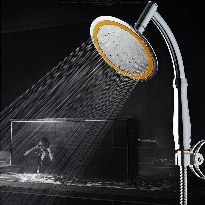 6 inch 360 Rotating Large Shower Head Bathroom Stainless Steel Rain