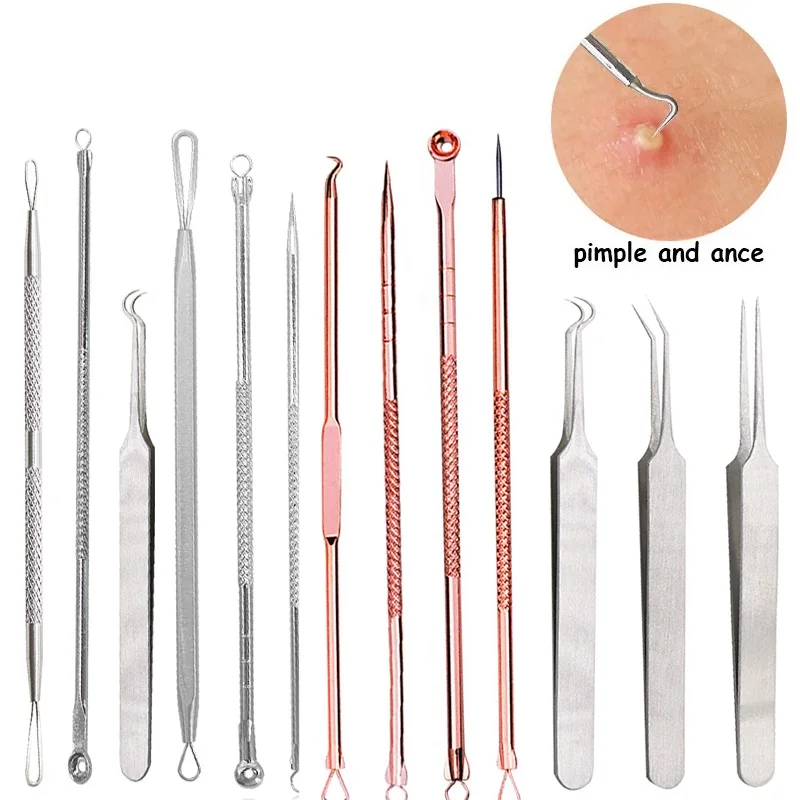 

8Style Acne Blackhead Removal Needles Pimple Spot Comedone Extractor Cleanser Skin Care Acne Tweezers Blemish Extractor Needle