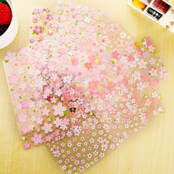 

1 x romantic sakura adhesive paper sticker decorative DIY scrapbooking sticker Paste kawaii stationery