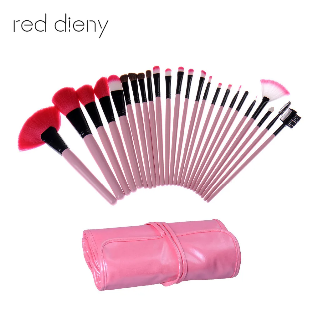 

Makeup Brush Set 24pcs Pink Professional Cosmetic Foundation Eyeshadow Eyeliner Lip Nose Eyelash Brush Makeup Tool Brush Kits