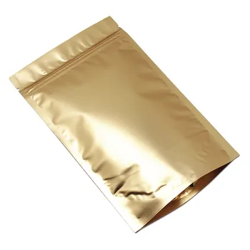 

50pcs/Lot Matte Aluminum Foil Standing Pouches Bag Tear Notch Self Seal Zipper Closure Stand Up Packaging for Dired Food Storage