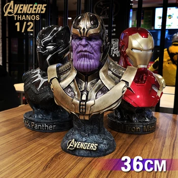 

36CM Avengers 4 Endgame Thanos Large Size Figurine Dolls Toys Resin Statue Bust Action Figure Collectible Model Toy Gift