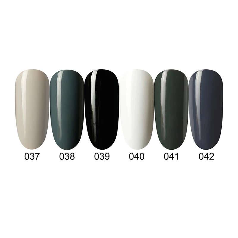 

MSHING99 nail gel polish White Black Color37-42 6pcs/lot hybrid varnishes for manicure uv and led permanent enamels nail polish