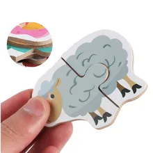 2019 high quality Kids Baby Wooden Wood Animal Cognition Puzzle Fruit Learning Educational montessori Toy 7.8 wooden baby puzzle toy magnetic fruit tree
