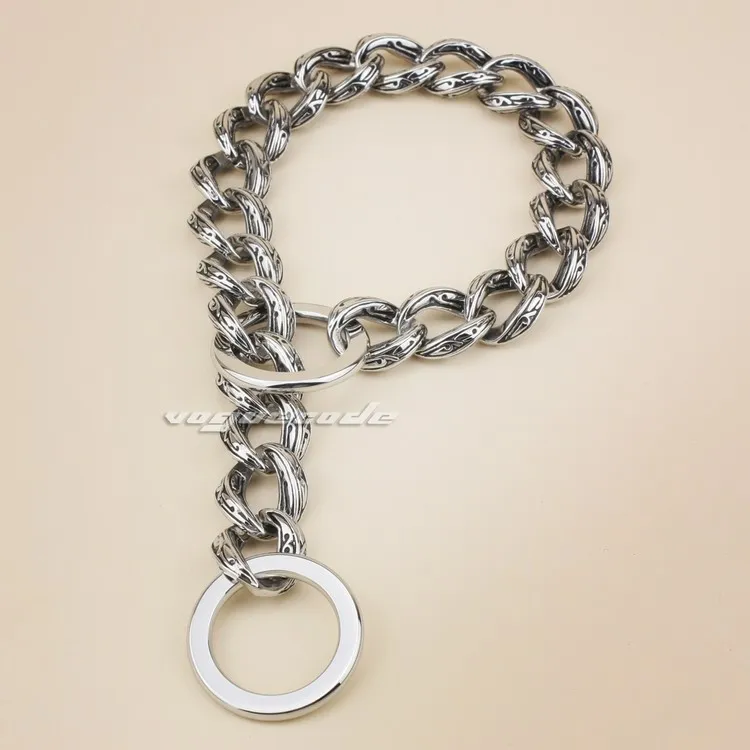 12" 30" 17mm Width Solid 316L Stainless Steel luxury Dog Chains Dog