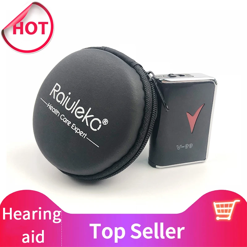 Hearing Aid Portable Black Durable Earphone Type Best Sound Amplifier Adjustable Tone digital Hearing Aids Care