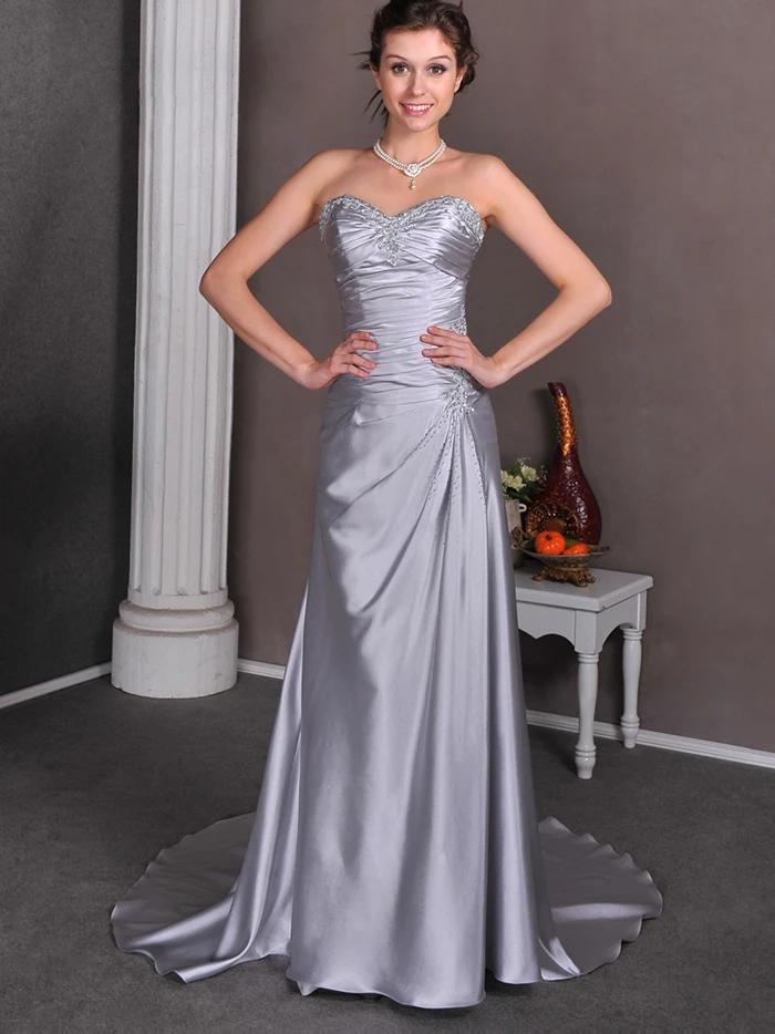 silver wedding dresses 25th anniversary