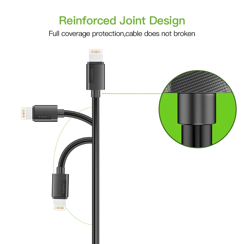 Usb кабель T phox для iPhone зарядный 5 6 7 8 X Шнур 2.4A Max|Кабели мобильных телефонов| |