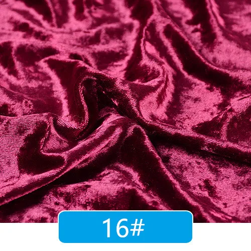 Мягкая гладкая стрейч Алмазная ледяная бархатная ткань Роскошная Флокированная флисовая ткань для дивана занавески украшения швейная одежда платье сделай сам - Цвет: 16