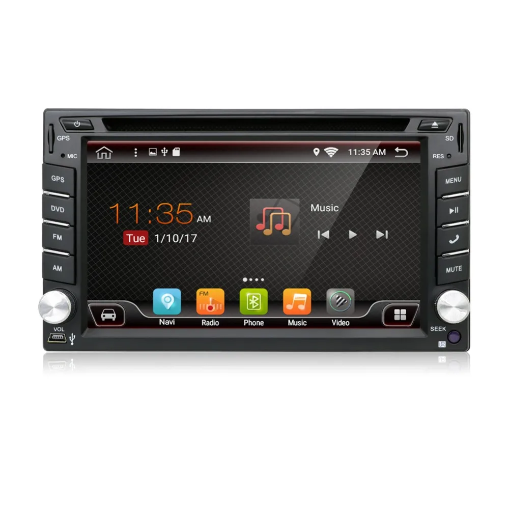 16G ROM Android 7.1 Car Radio 6.2 inch 2din car dvd support with SD / CD / DVD / GPS Navigation