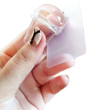 

New Pure Jelly Stamper Transparent Nail Stamp Scraper Stamper Transfer Square Stamping Plates Nail Stamp Tools