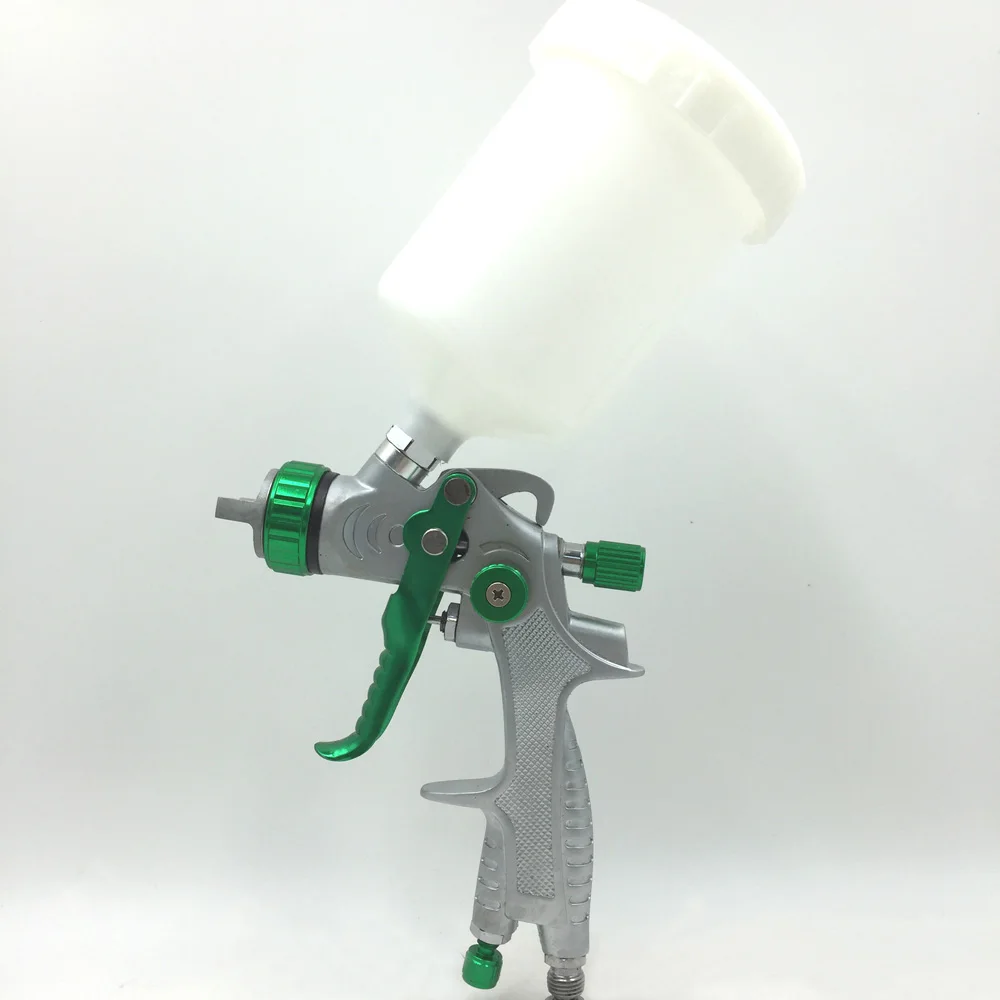 SAT1390B Professional HVLP Air Spray Gun Nozzle 1.4mm Paint Spray 600ml Gravity Feed Airbrush Kit Car Furniture Paint Gun kkmoon professional gravity feed dual action airbrush set