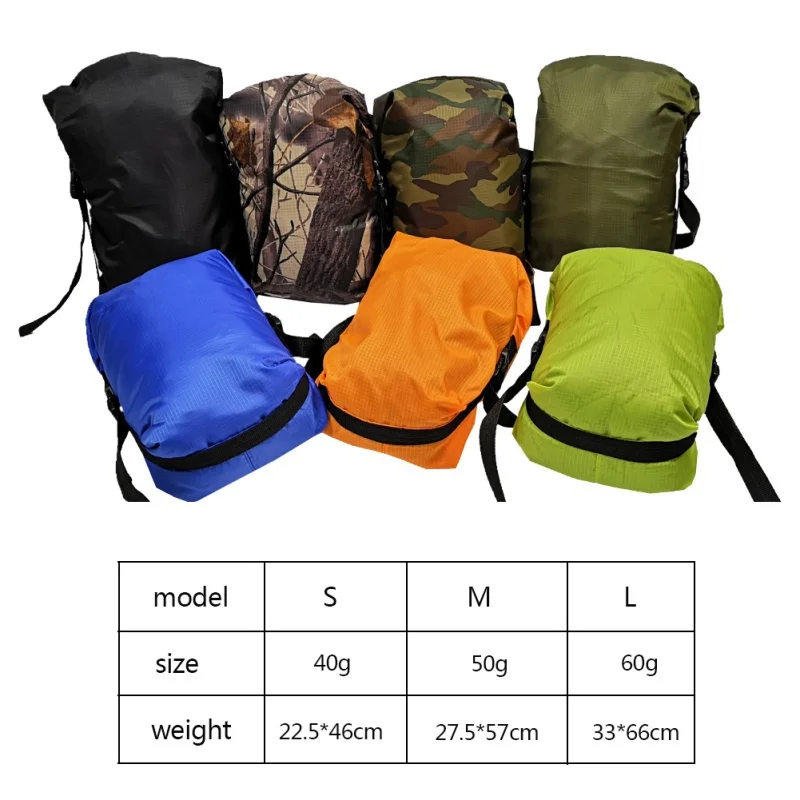 

Waterproof Bag Outdoor Trekking Storage Upstream package Large Capacity Stuff Sack Portable Lightweight Storage Carry Bag