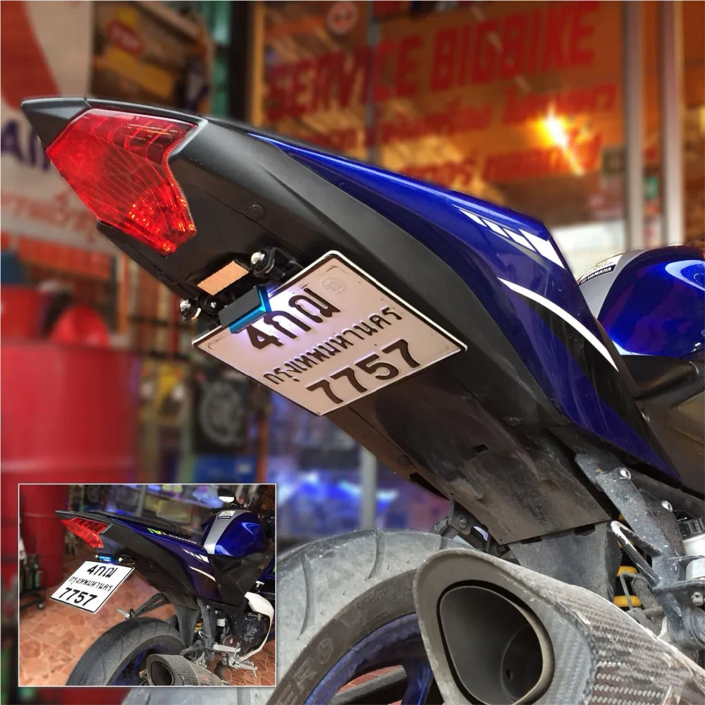 Универсальный мотоцикл номерной знак держатель светодиодный светильник для Honda CB400 VTEC CB650F CBR650F CBR500R CB500F CB500X сертификатом от сертификационной 400