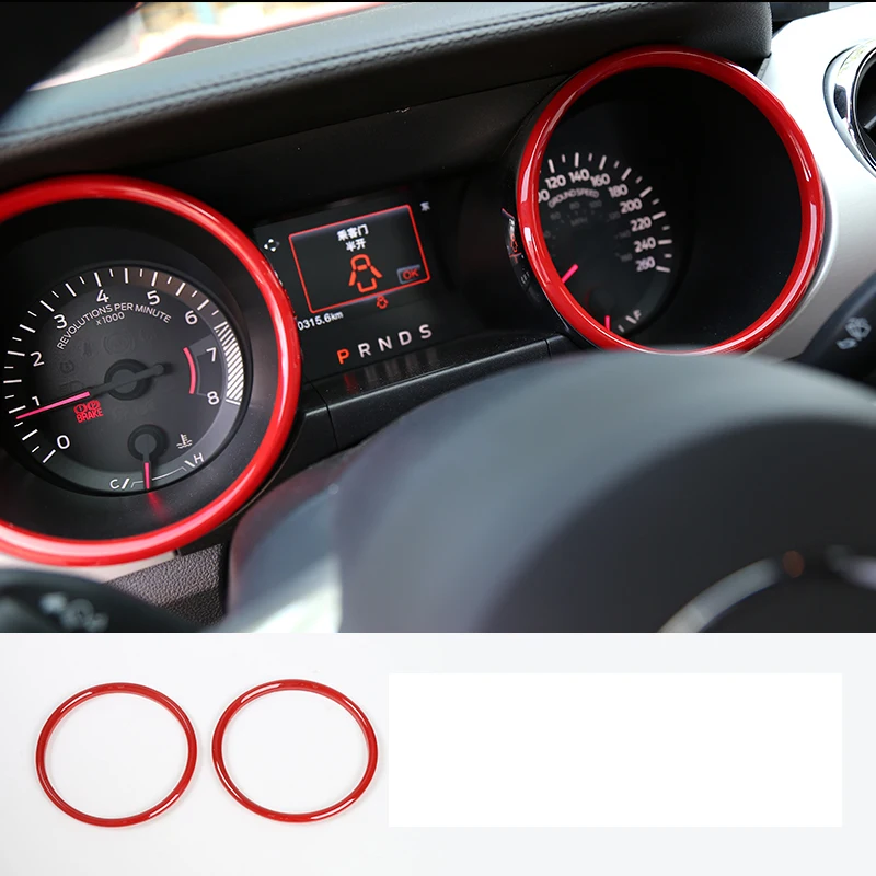 

lsrtw2017 abs car dashboard Tachometer Speedometer screen frame trims for ford mustang 2015 2016 2017 2018 2019 6th generation
